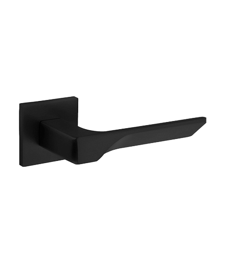 Ручки стандарт Ручка дверная Code Deco на квадратном основании H-30122-A-BLM 